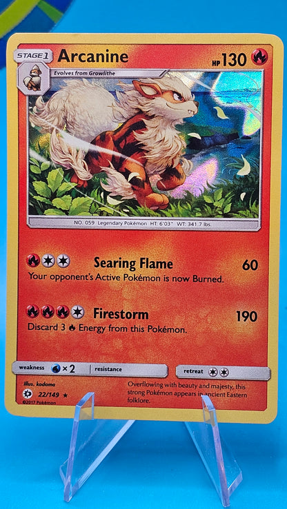 ARCANINE #22/149 HOLO Sun and moon base set NM