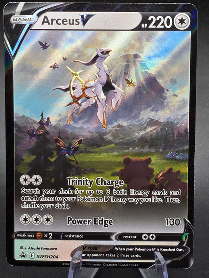 Arceus V SWSH204 Arceus Figure Collection Black Star Promo Pokemon
