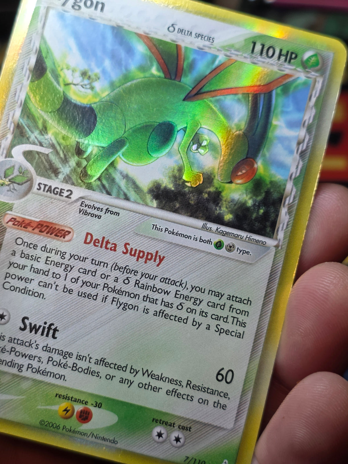 Flygon (Delta Species) EX Holon Phantoms Holo Rare 7 dmg