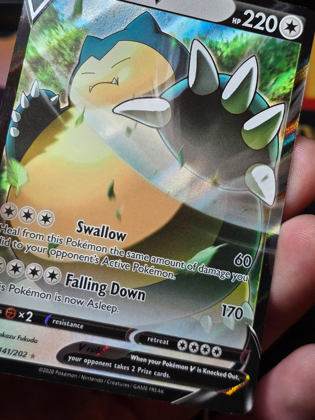 Snorlax V 141/202 Pokémon Sword and Shield Holo