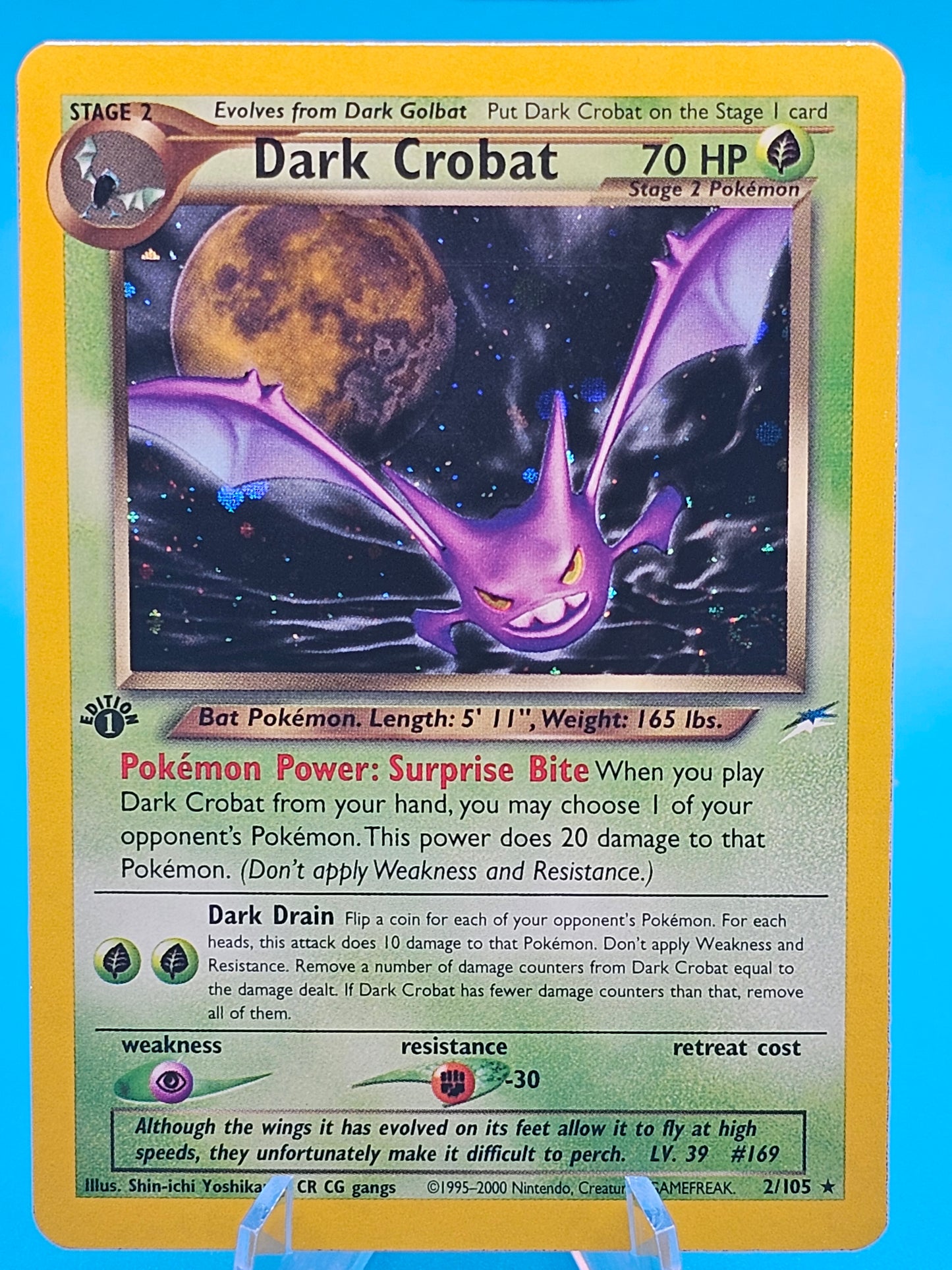 **SALE**Dark Crobat 2/105 Neo Destiny Holo Rare 1st Edition WOTC NM/M Pokemon Card