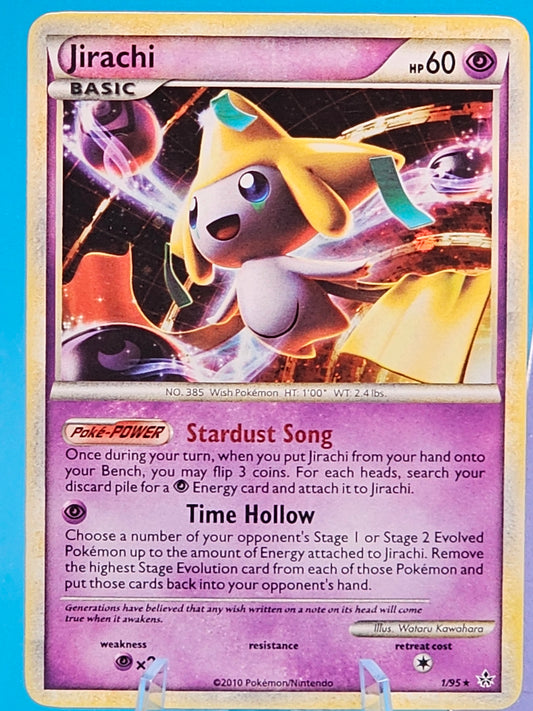 Jirachi Holo 1/95 - Pokemon TCG - HGSS Unleashed - Moderately Played 1/95