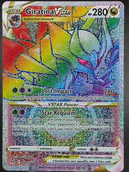 Giratina VSTAR 201/196 Secret Rare Rainbow 2022 Pokemon TCG “Lost Origin”