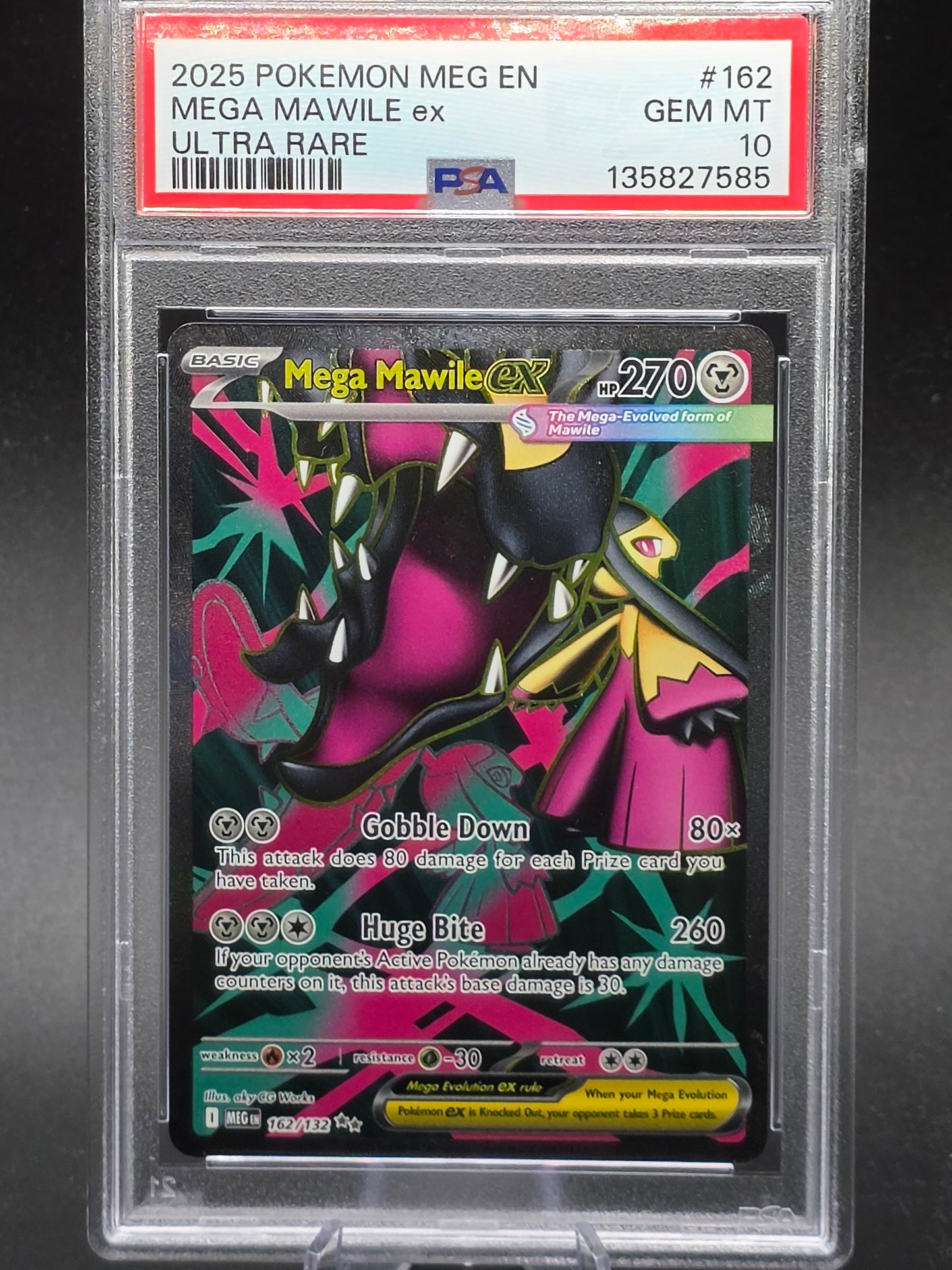 MEGA MAWILE EX #162 PSA 10 2025 POKEMON MEG EN-MEGA EVOLUTION ULTRA RARE