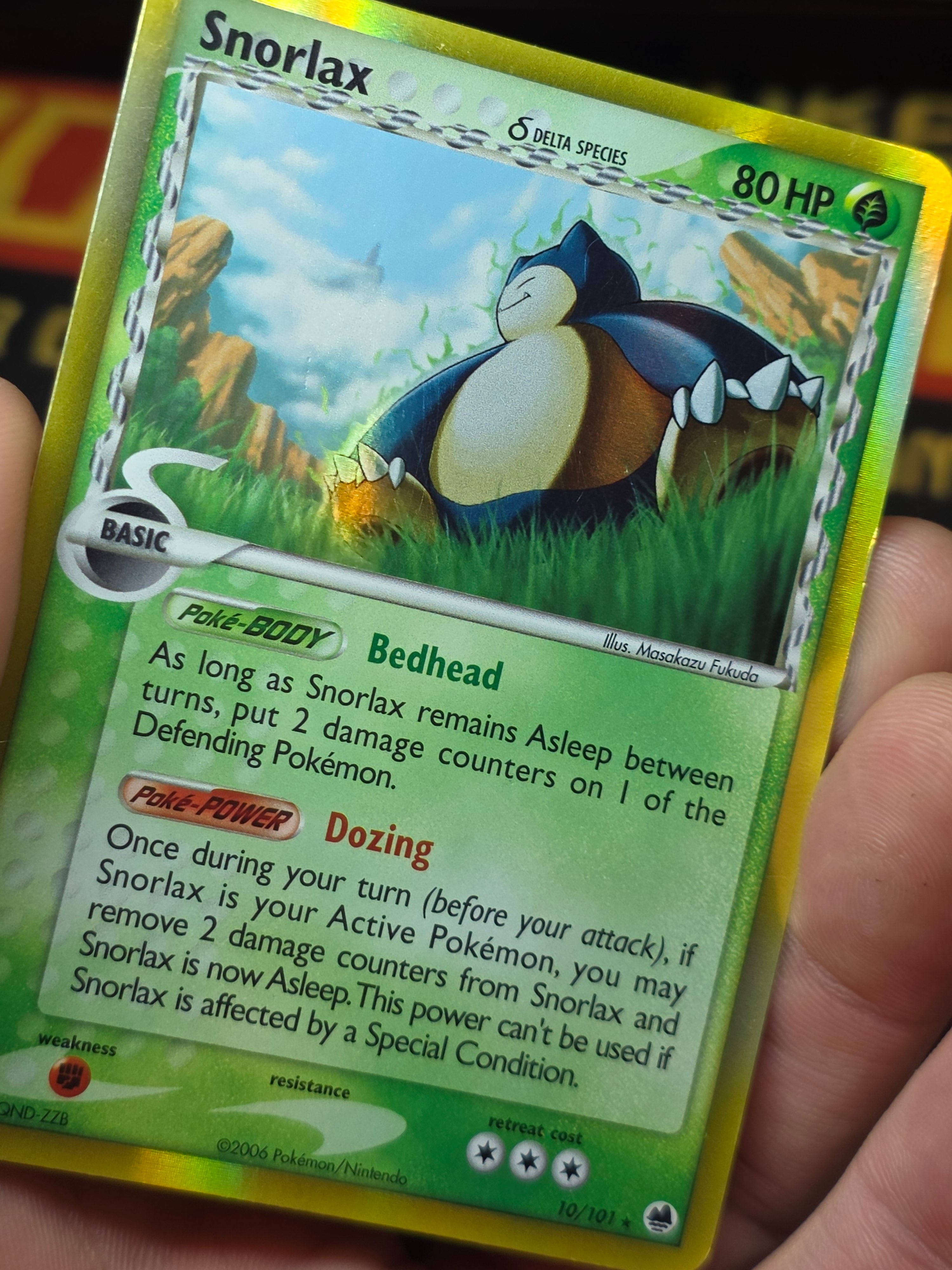 Snorlax #10/101 HOLO Pokemon Dragon Frontiers 2006