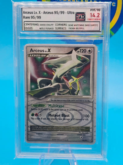 ARCEUS LV X -ARCEUS 95/99-ULTRA RARE HOLO TAD GRADED 14.2