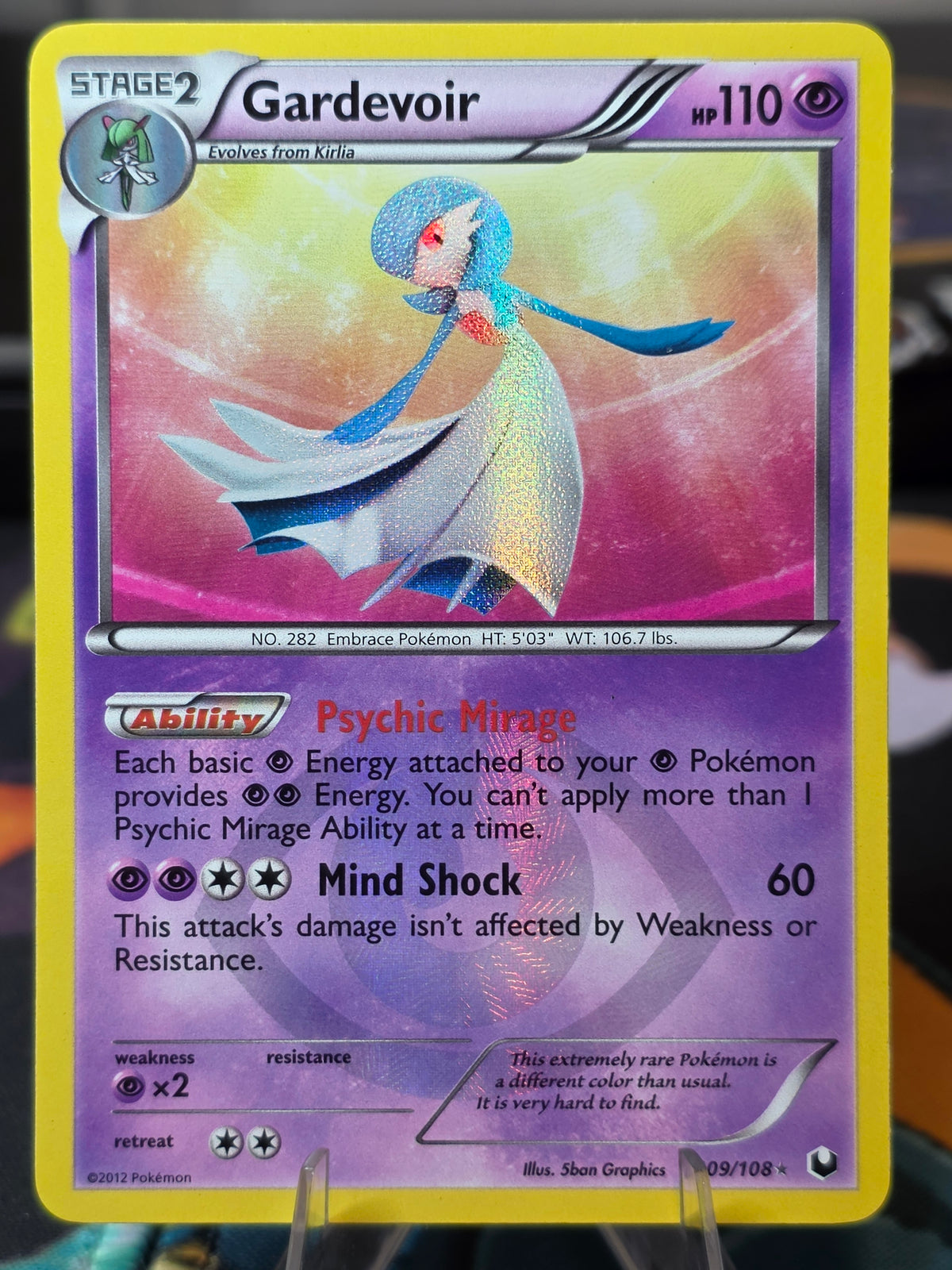 GARDEVOIR 109/108 Secret Rare Ultra Dark Explorers Textured 2012 NM