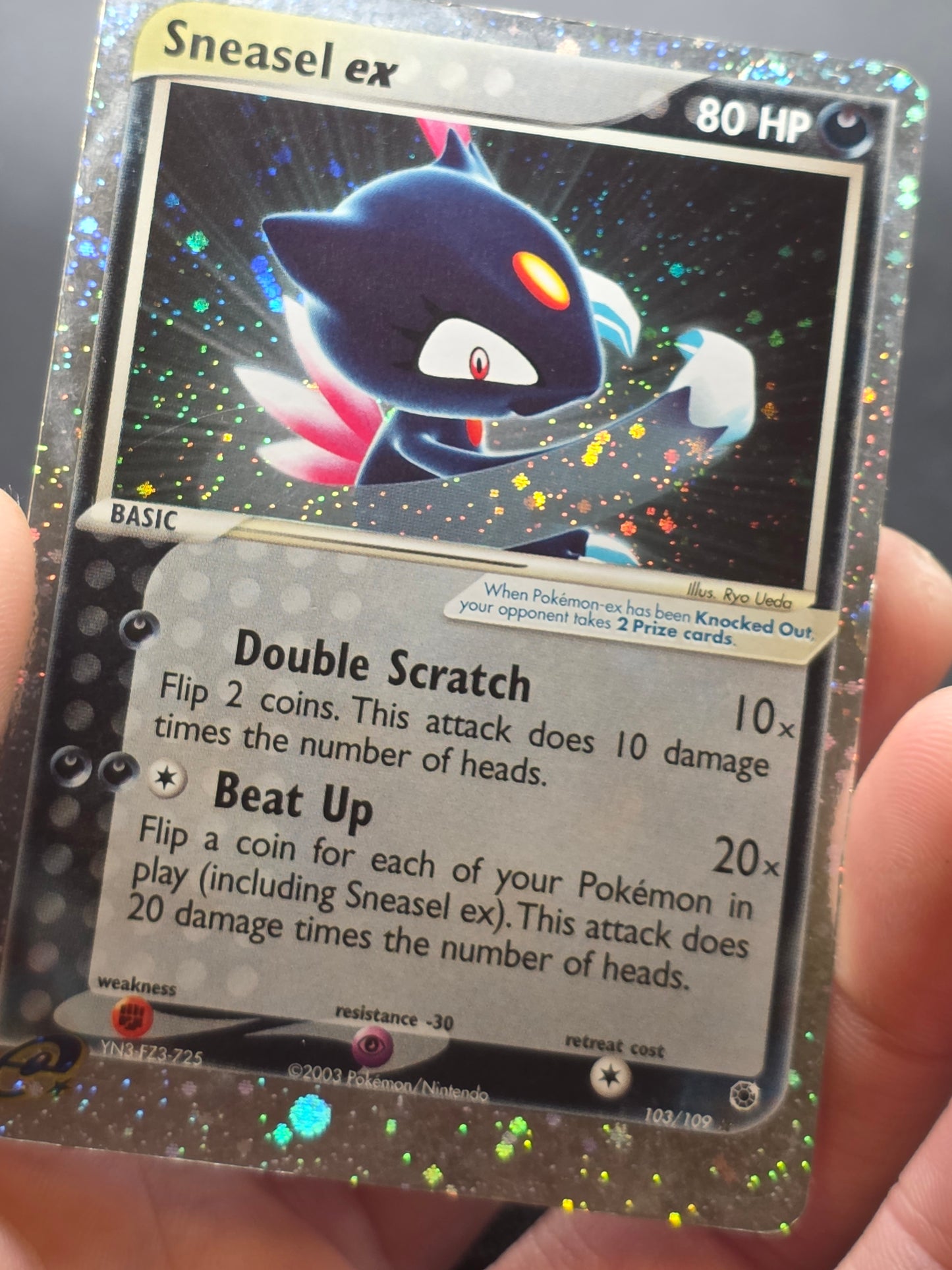 Sneasel ex 103/109 Ruby and Sapphire Holo LP