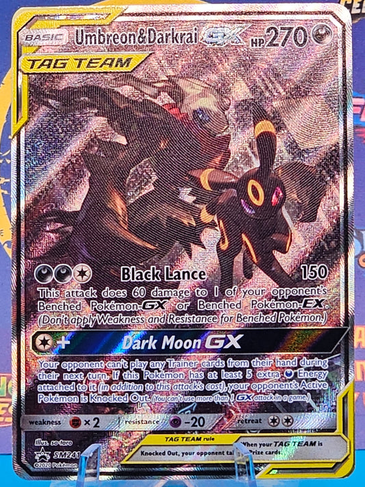 Umbreon And Darkrai GX SM241 Tag Team Sun&Moon Black Star Promo NM/M #SM241