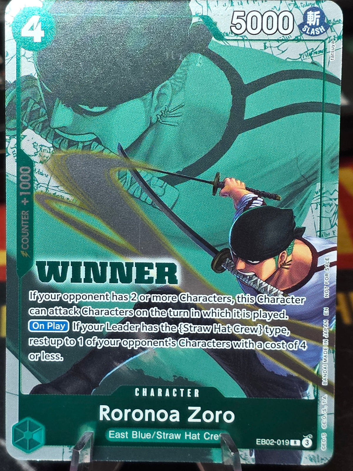 Roronoa Zoro EB02-019 Foil Winner Pack 2025 Vol. 3 One Piece Card