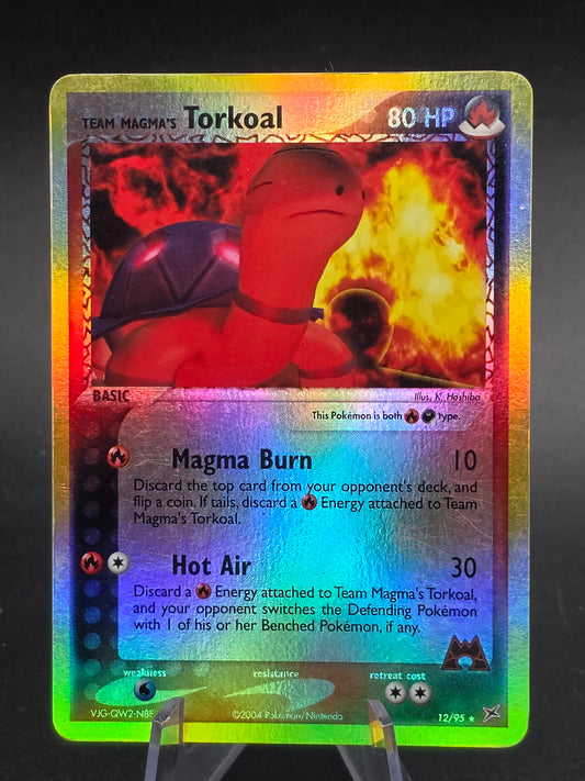 Team Magma's Torkoal 12/95 EX Team Magma Vs. Team Aqua Reverse Holo Rare Lp/Vlp