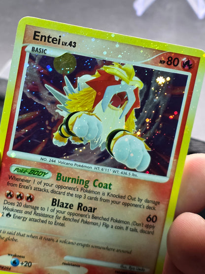 Entei 4/132 Secret Wonders Cosmos Holo Rare Pokemon TCG MP HOLO BLEED