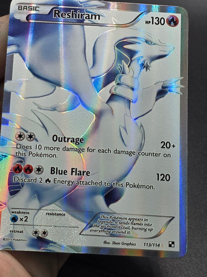 Reshiram Black and White Holo Card 113/114 2011 Full Art Edition 113/114 NM