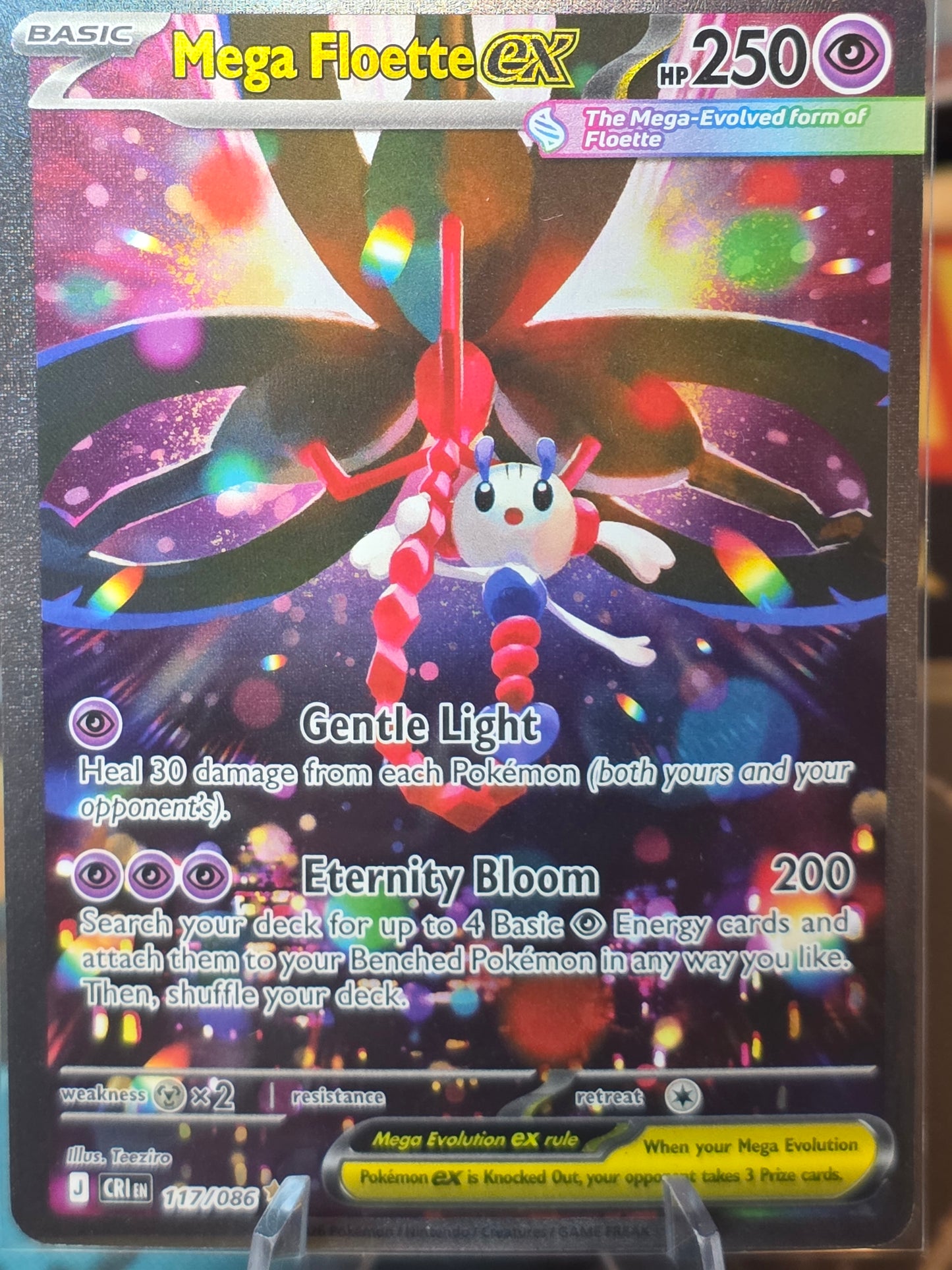 Mega Floette ex 117/086 Holo Special Illustration Rare Chaos Rising SIR NM