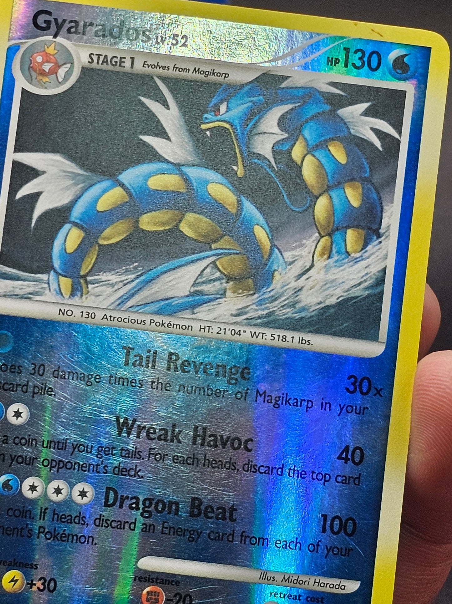 Gyarados 19/100 Stormfront Reverse Holo Rare Pokemon TCG Card