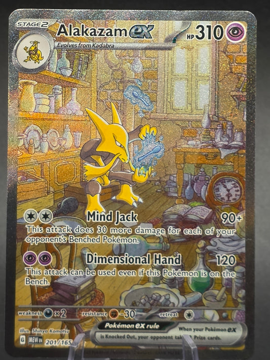 Alakazam Ex 201/165 Scarlet & Violet 151 Special Illustration Rare NM