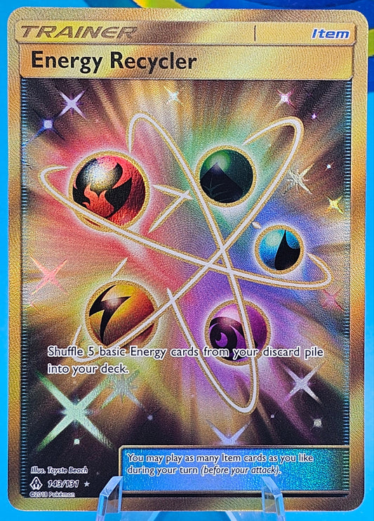 Energy Recycler 143/131 Forbidden Light GOLD Secret Rare Pokemon Card NM/MINT