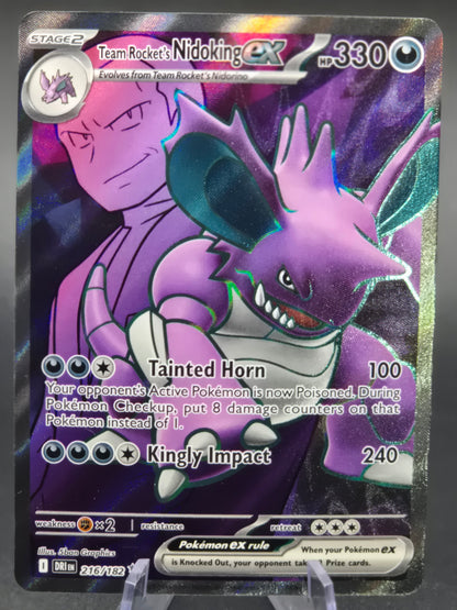 Team Rocket's Nidoking ex 216/182 SV10: Destined Rivals Ultra Rare Pokemon