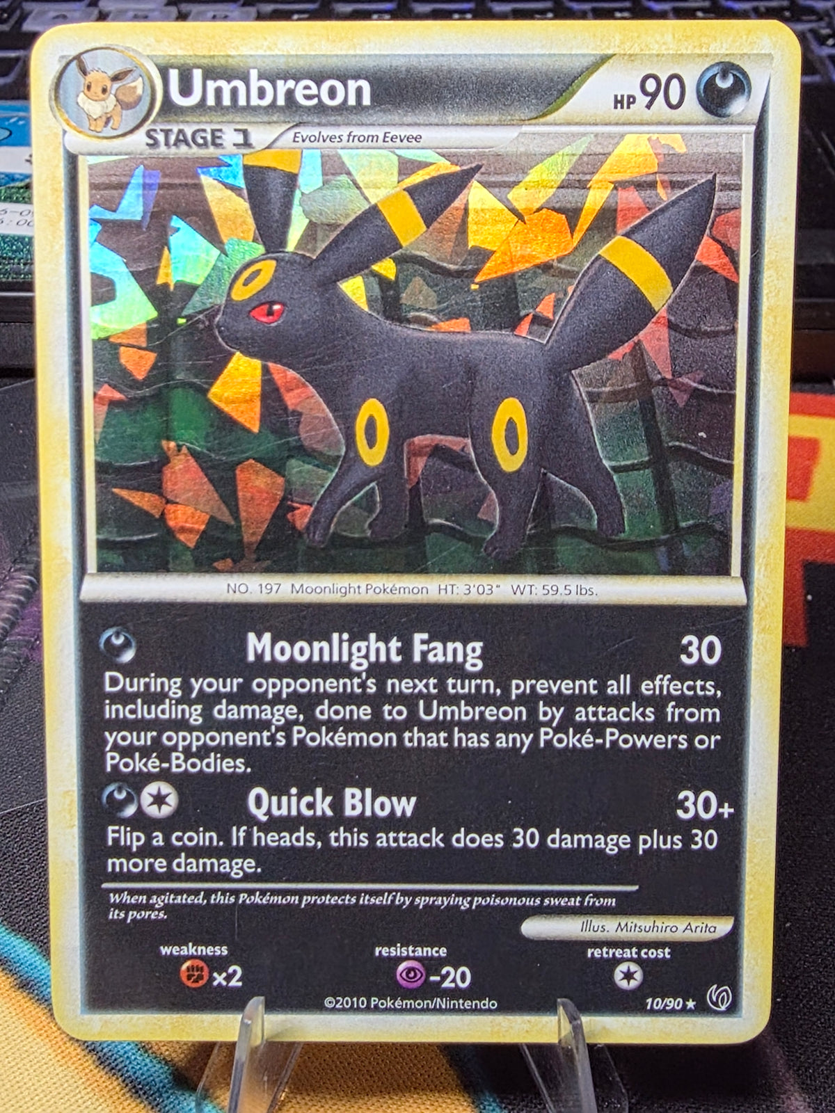 Umbreon 10/90 Holo Cracked Ice Rare Pokemon