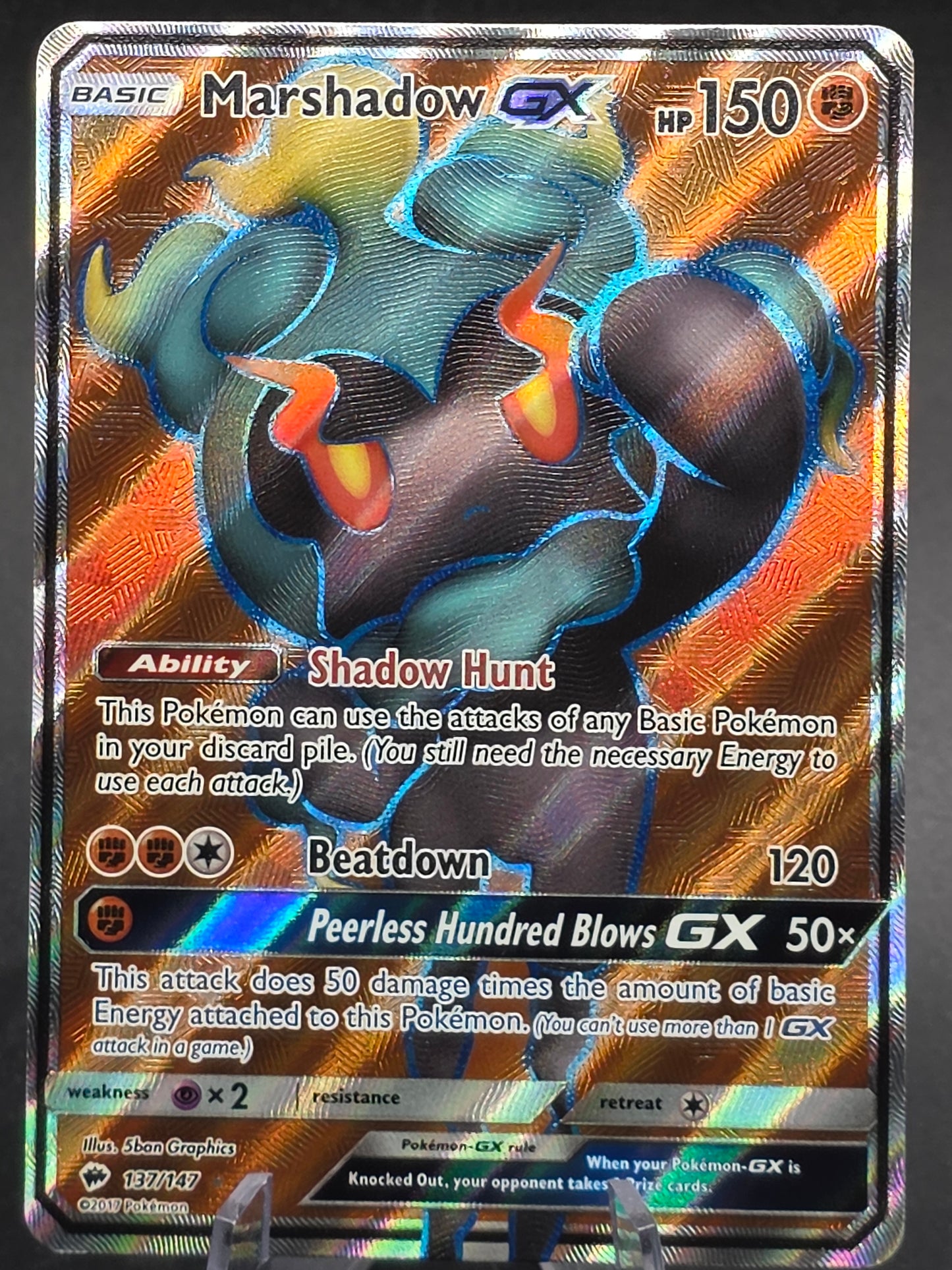 Marshadow GX 137/147 LP-NM Full Art Ultra Rare Burning Shadows