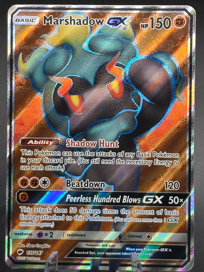 Marshadow GX 137/147 LP-NM Full Art Ultra Rare Burning Shadows