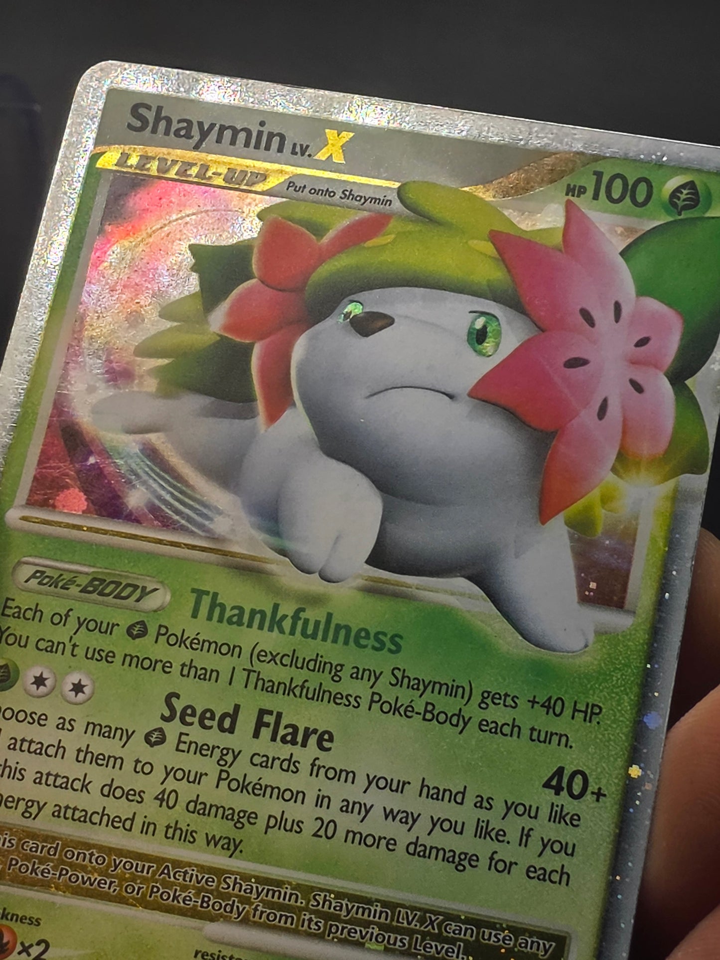 Shaymin LV.X Land Forme 126/127 Platinum Holo Rare Pokemon Card