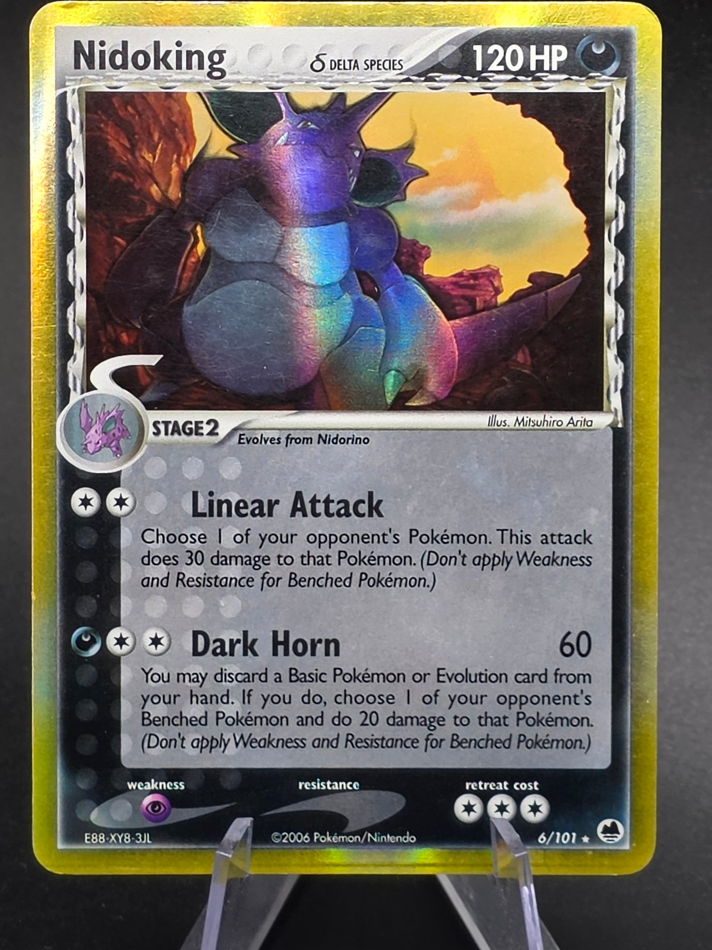 Nidoking EX Dragon Frontiers Holo Rare Card 6/101 Delta Species MP