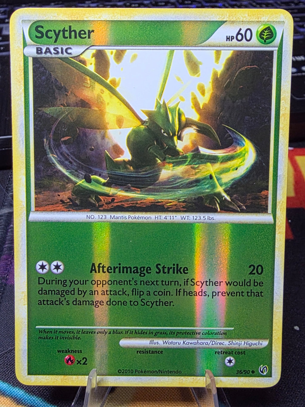 Scyther 36/90 Uncommon HGSS Undaunted Pokemon Reverse Holo