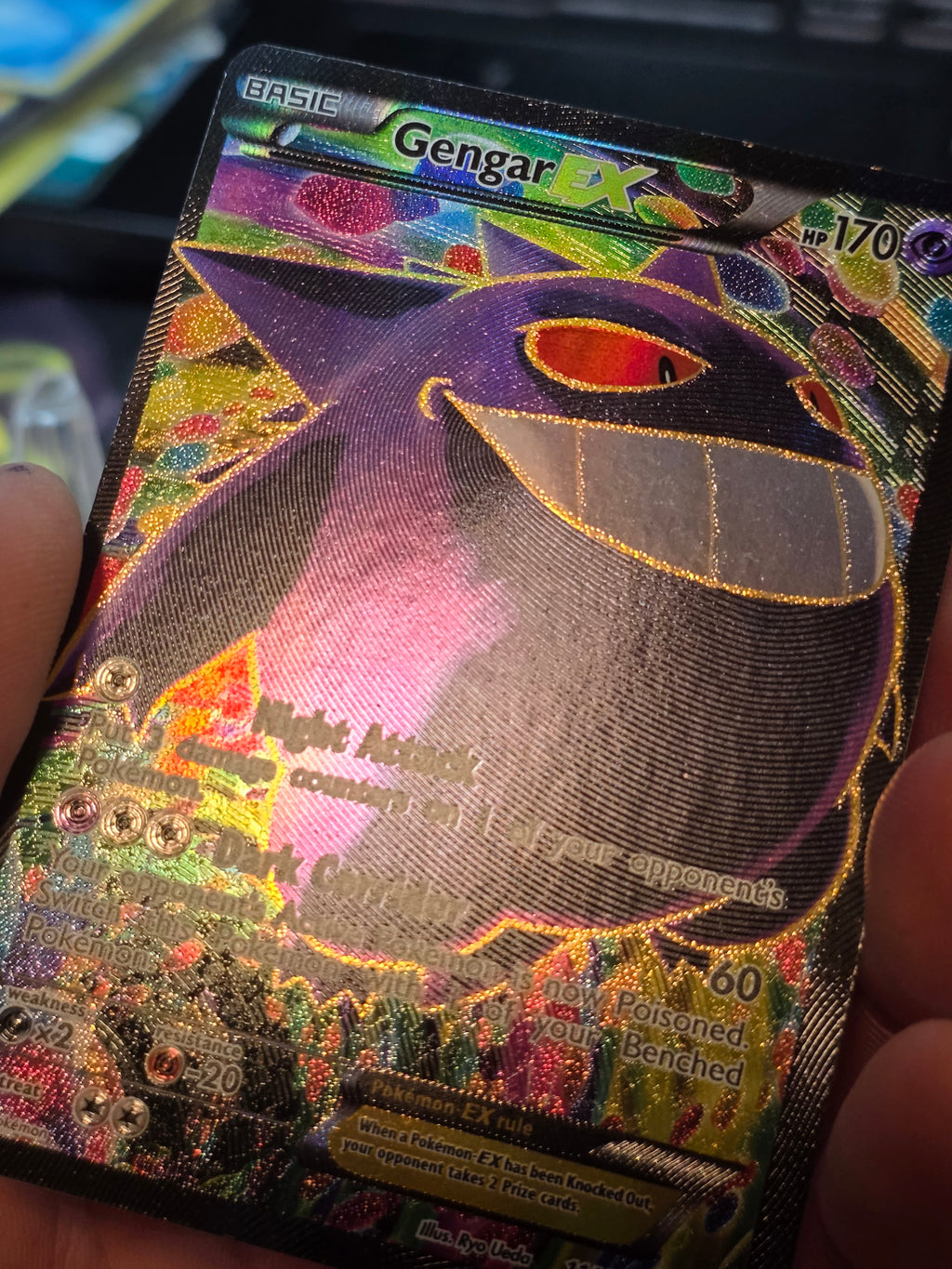 Gengar EX - 114/119 - Pokemon Phantom Forces XY Full Art Ultra Rare Card Lp