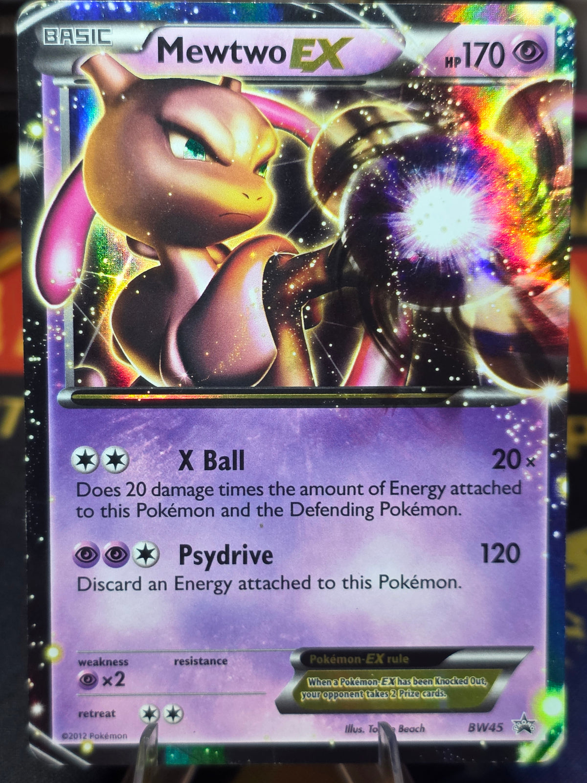 Mewtwo EX Black and White Promos Holo Rare BW45