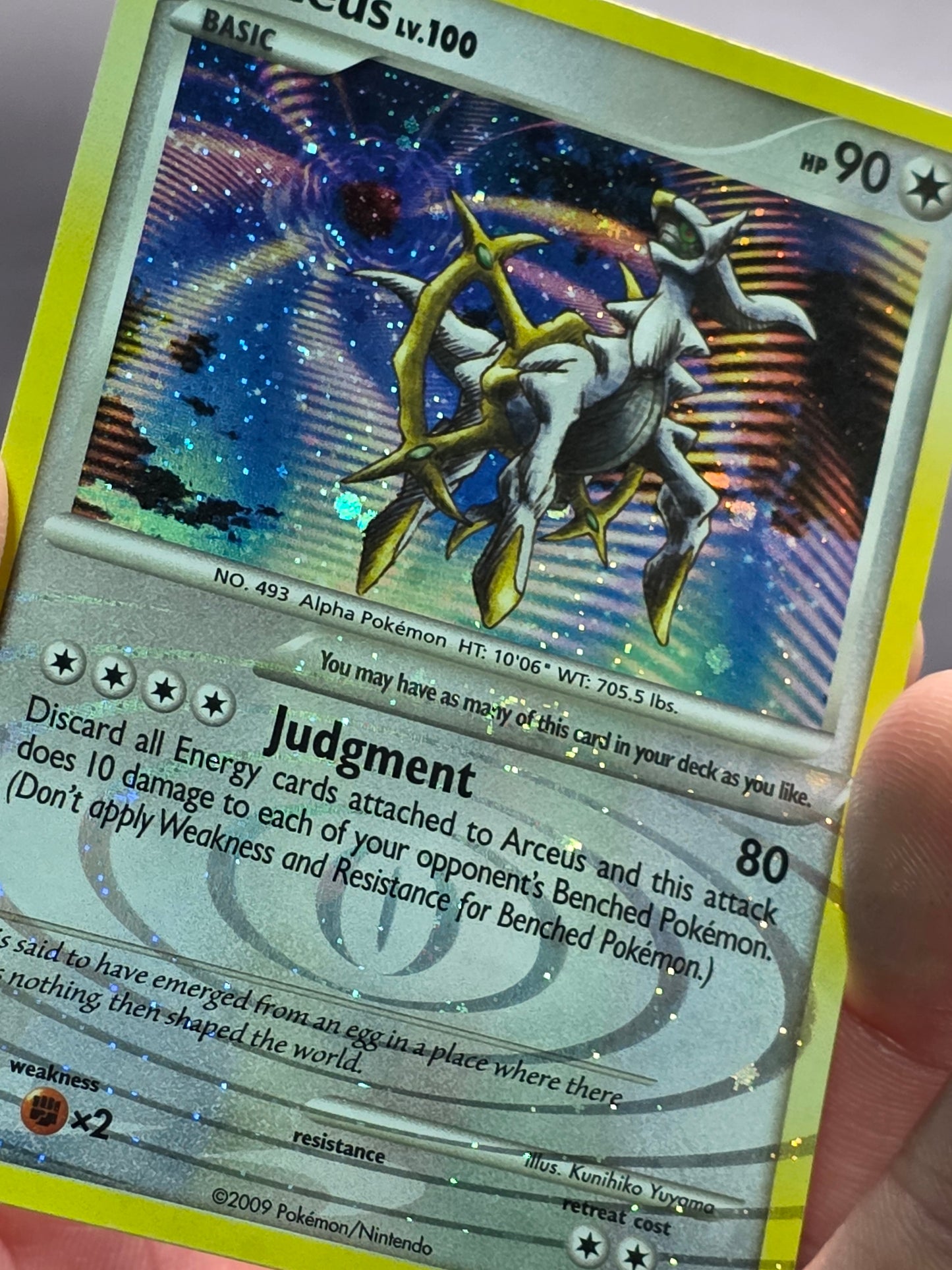 Arceus LV.100 Holo DP50 - Pokemon TCG Diamond and Pearl Promo- NM - RARE Card
