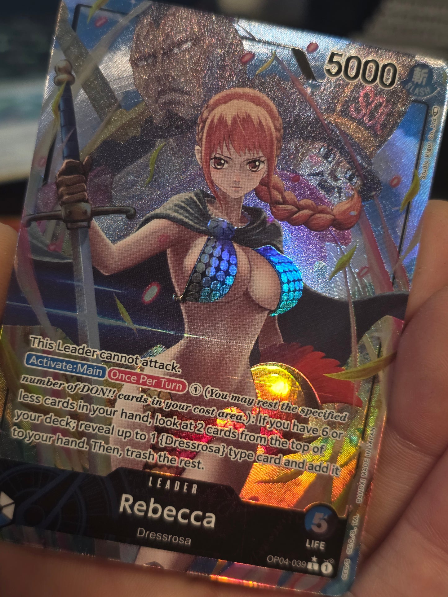 Rebecca OP04-039 Leader ALT ART English One Piece Card Kingdoms Of Intrigue
