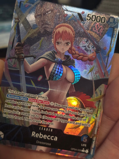 Rebecca OP04-039 Leader ALT ART English One Piece Card Kingdoms Of Intrigue