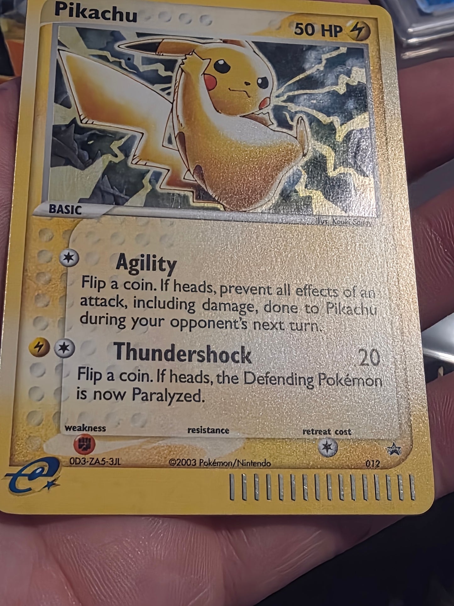 Pikachu Holo #12 Black Star PROMO Pokemon 2003 HOLO LP