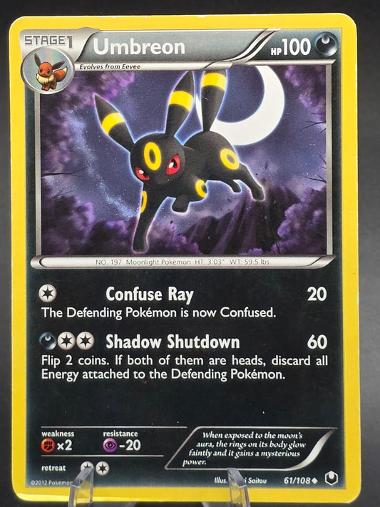 Umbreon 61/108 Non Holo Cool Moon Crescent Dark Explorers MP