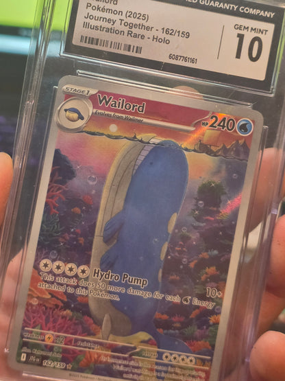 Wailord #162/159 2025 Journey Together CGC 10 Pokémon
