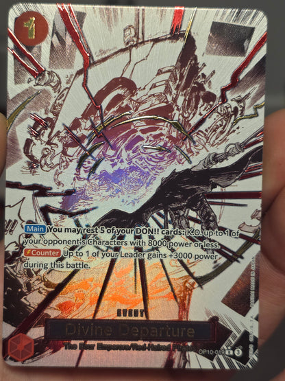 Divine Departure (Alternate Art) OP13-076 Carrying On His Will English One Piece