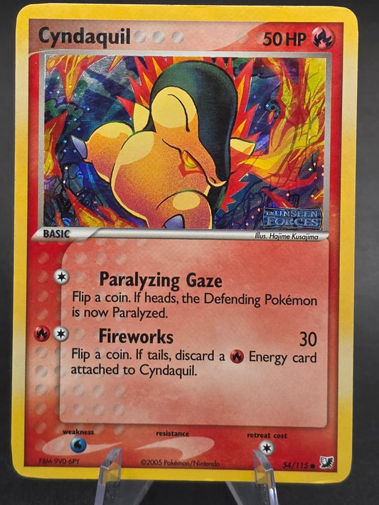 Cyndaquil 54/115 Unseen Forces Stamped Holo Pokemon
