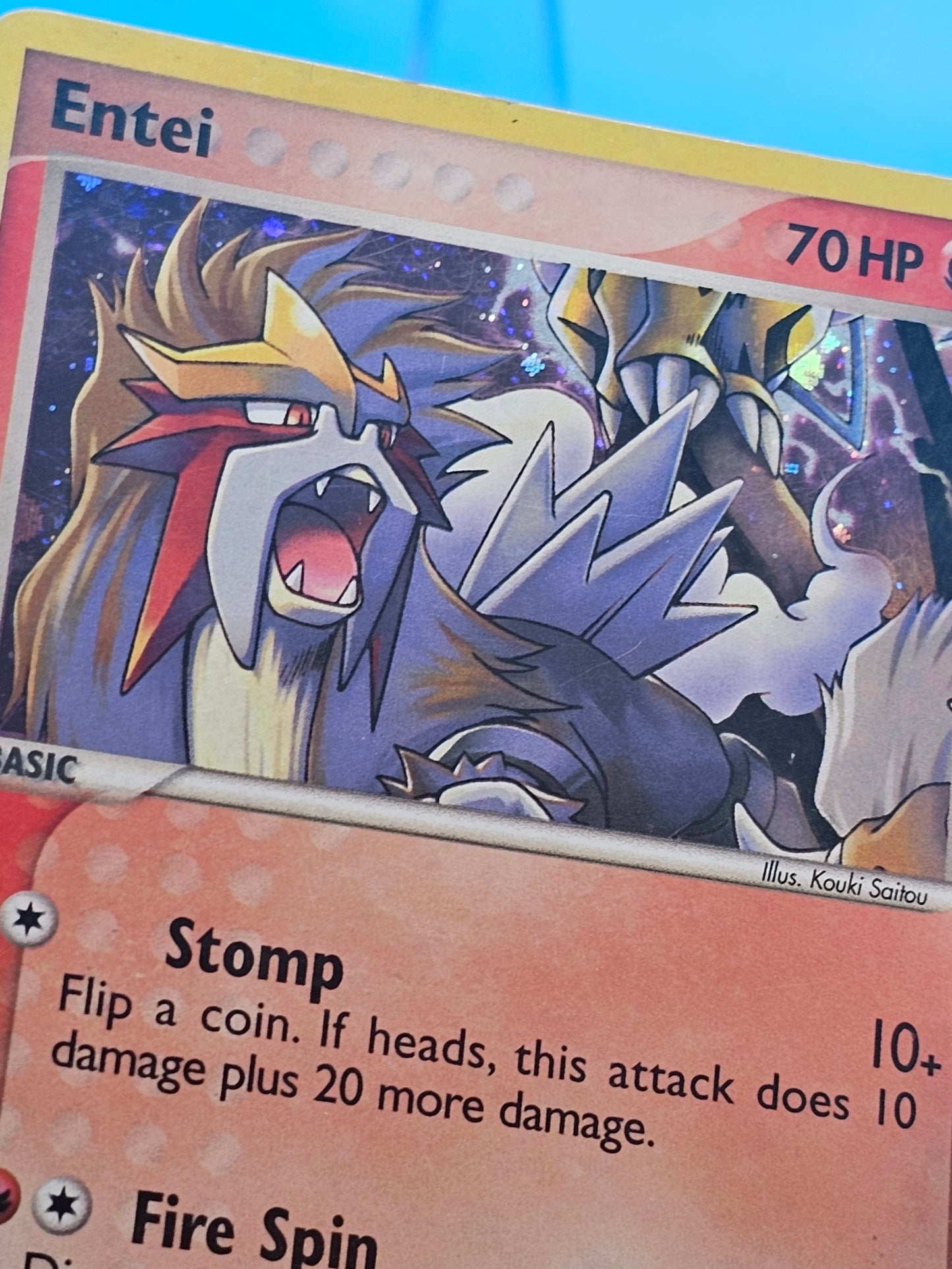 Entei 1/17 Pop Series 2 LP+ Holo Rare Pokemon Card Promo 2006