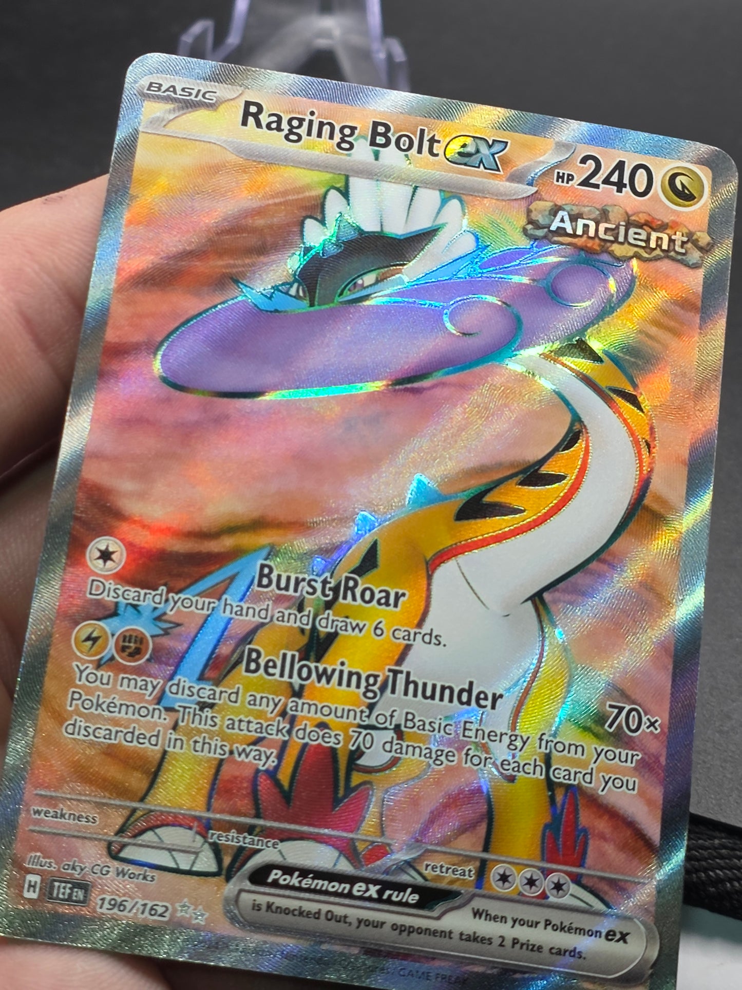 Raging Bolt ex 196/162 Temporal Forces Full Art Ultra Rare Holo Pokémon TCG MINT 196/162