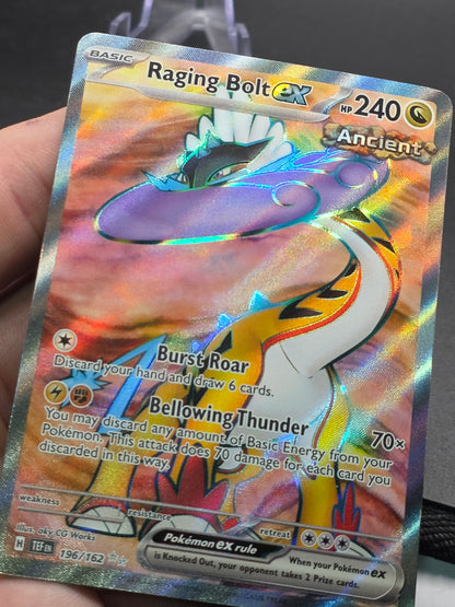 Raging Bolt ex 196/162 Temporal Forces Full Art Ultra Rare Holo Pokémon TCG MINT 196/162