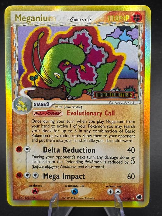 Meganium (Delta Species) 4/101 Dragon Frontiers Stamped Reverse Holo