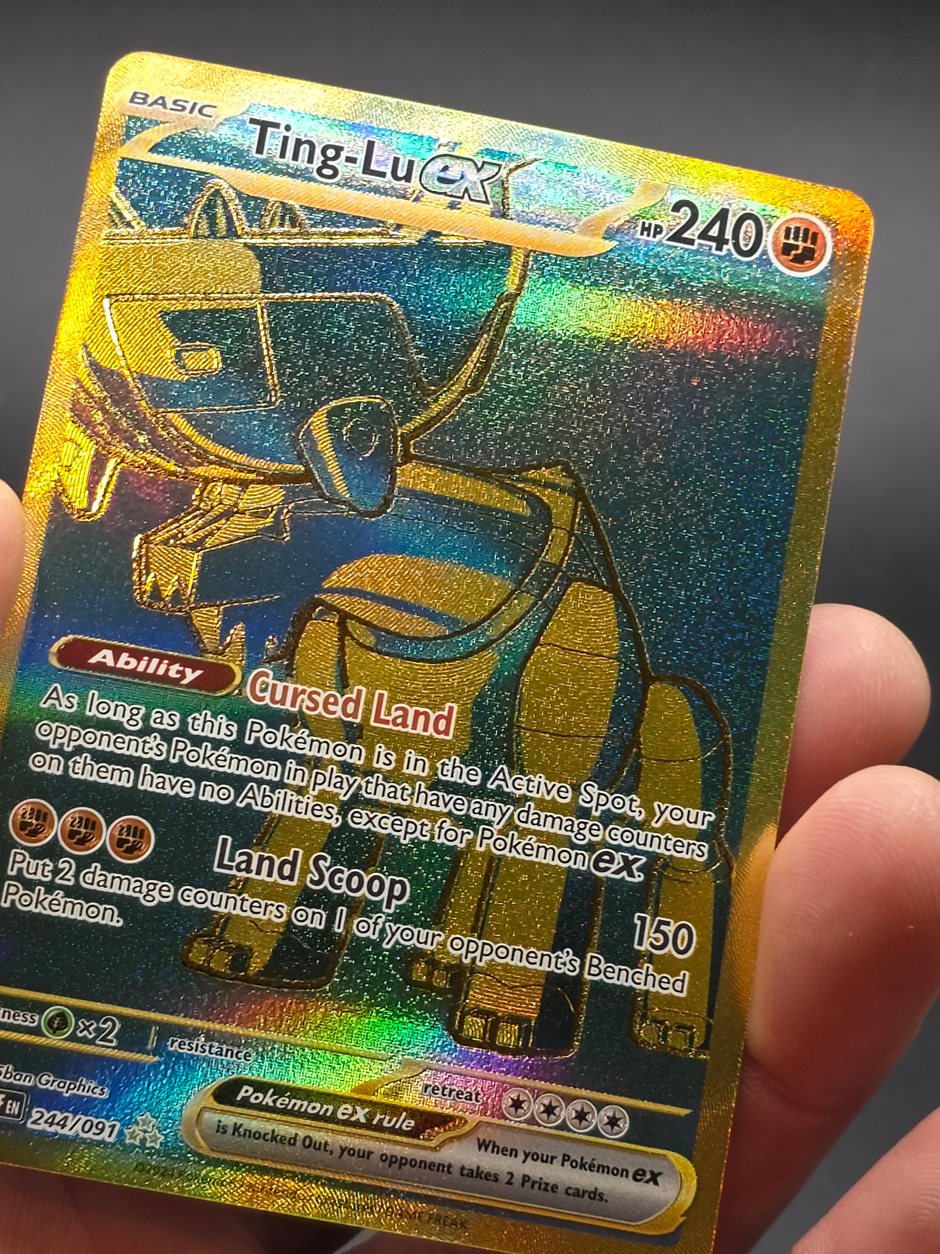 Ting-Lu ex 244/091 Paldean Fates Full Art Hyper Rare Pokemon