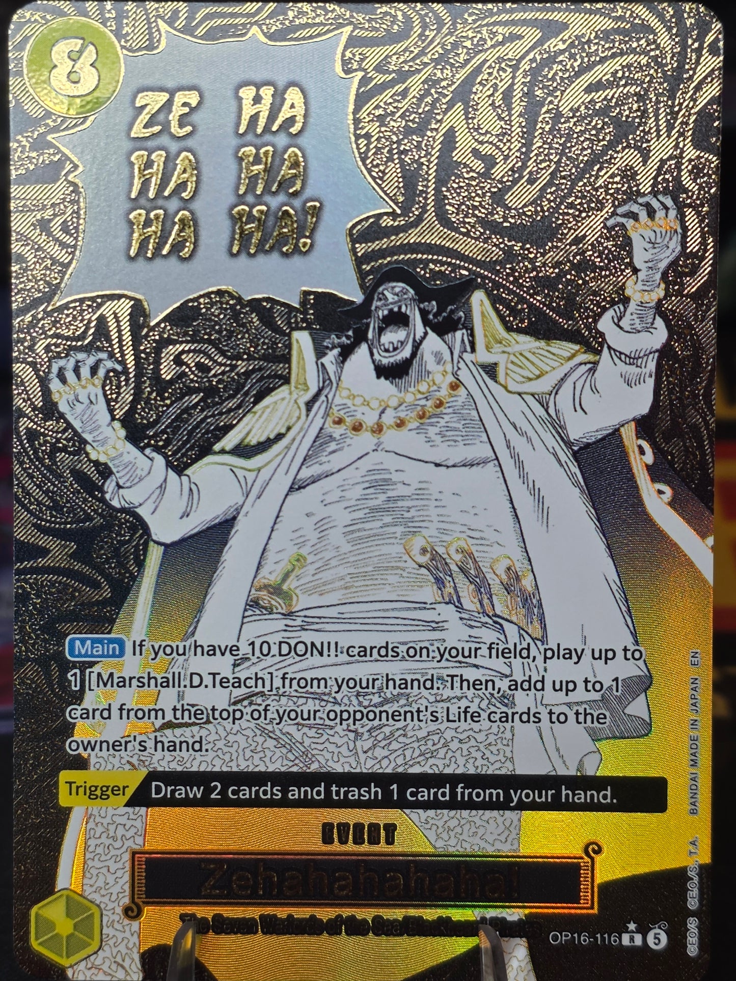 ZEHAHAHAHA! ALT ART MANGA EVENT OP16-116 One Piece The Time of Battle English NM