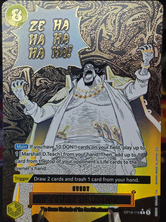 ZEHAHAHAHA! ALT ART MANGA EVENT OP16-116 One Piece The Time of Battle English NM