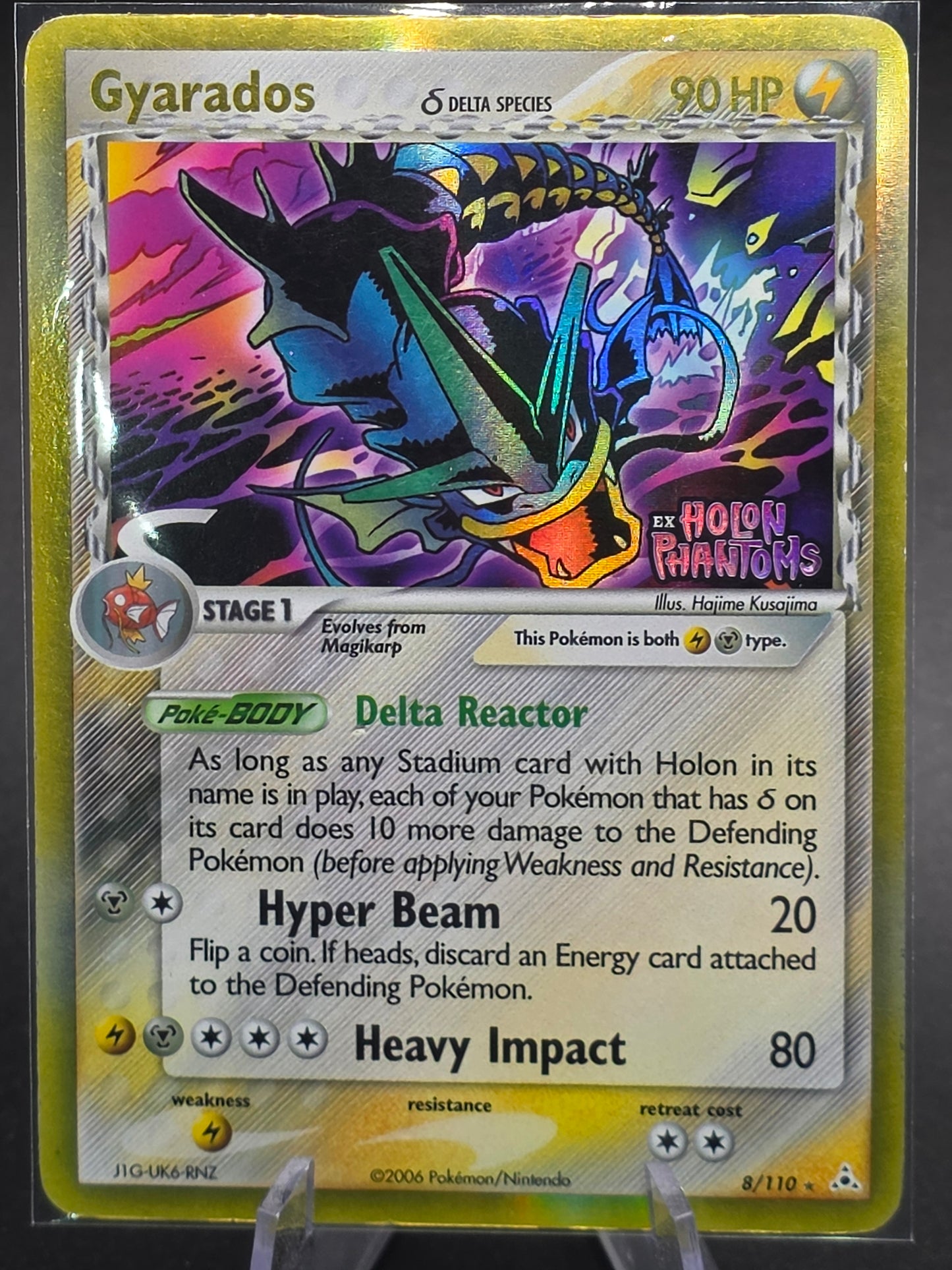 Gyarados Delta Species 8/110 Holon Phantoms Reverse Holo Stamped MP 8/110