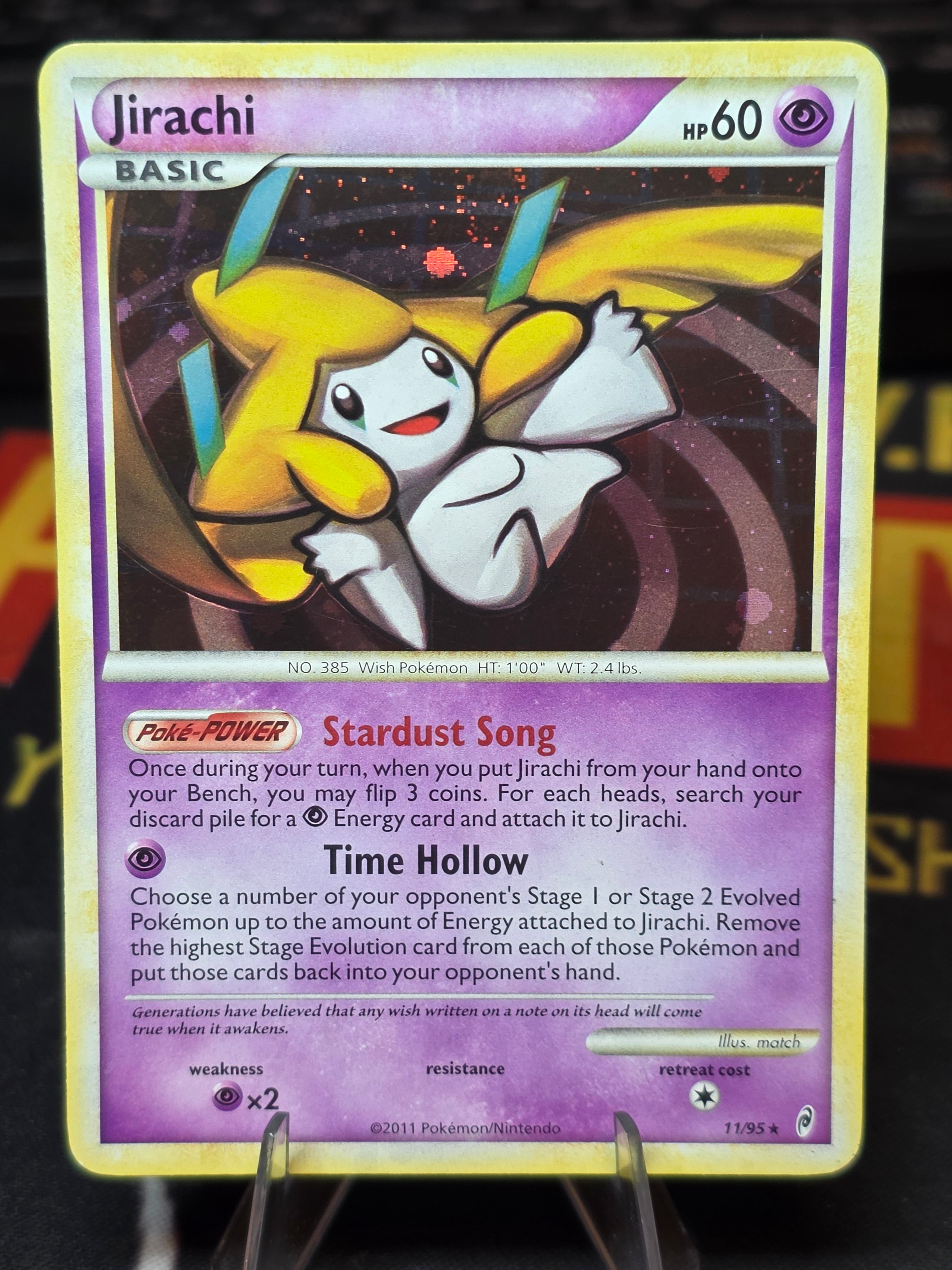 Jirachi 11/95 Holo Rare LP - Pokemon Call of Legends HGSS Era 2011