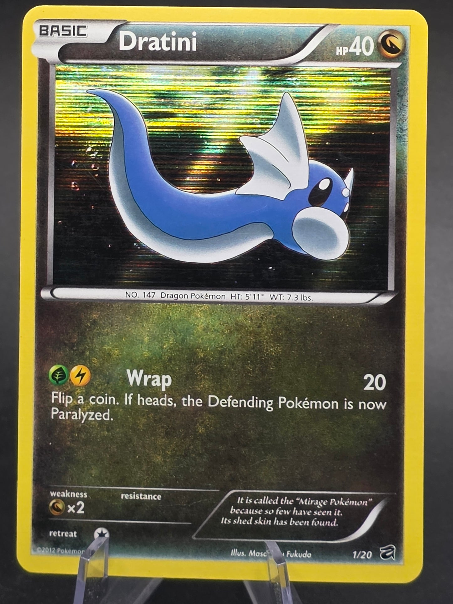 DRATINI 1/20 Dragon Vault Holo Rare Pokémon Card Light Played/NM