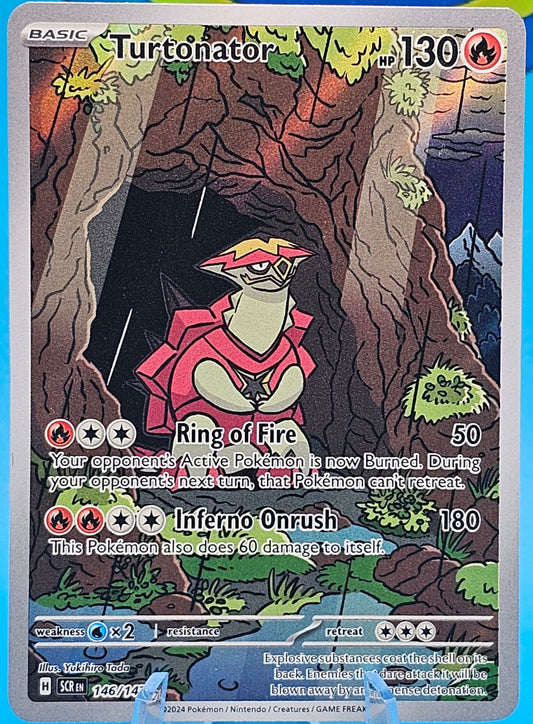 NM Turtonator 146/142 Illustration Rare - Stellar Crown - Pokemon Card 123/189
