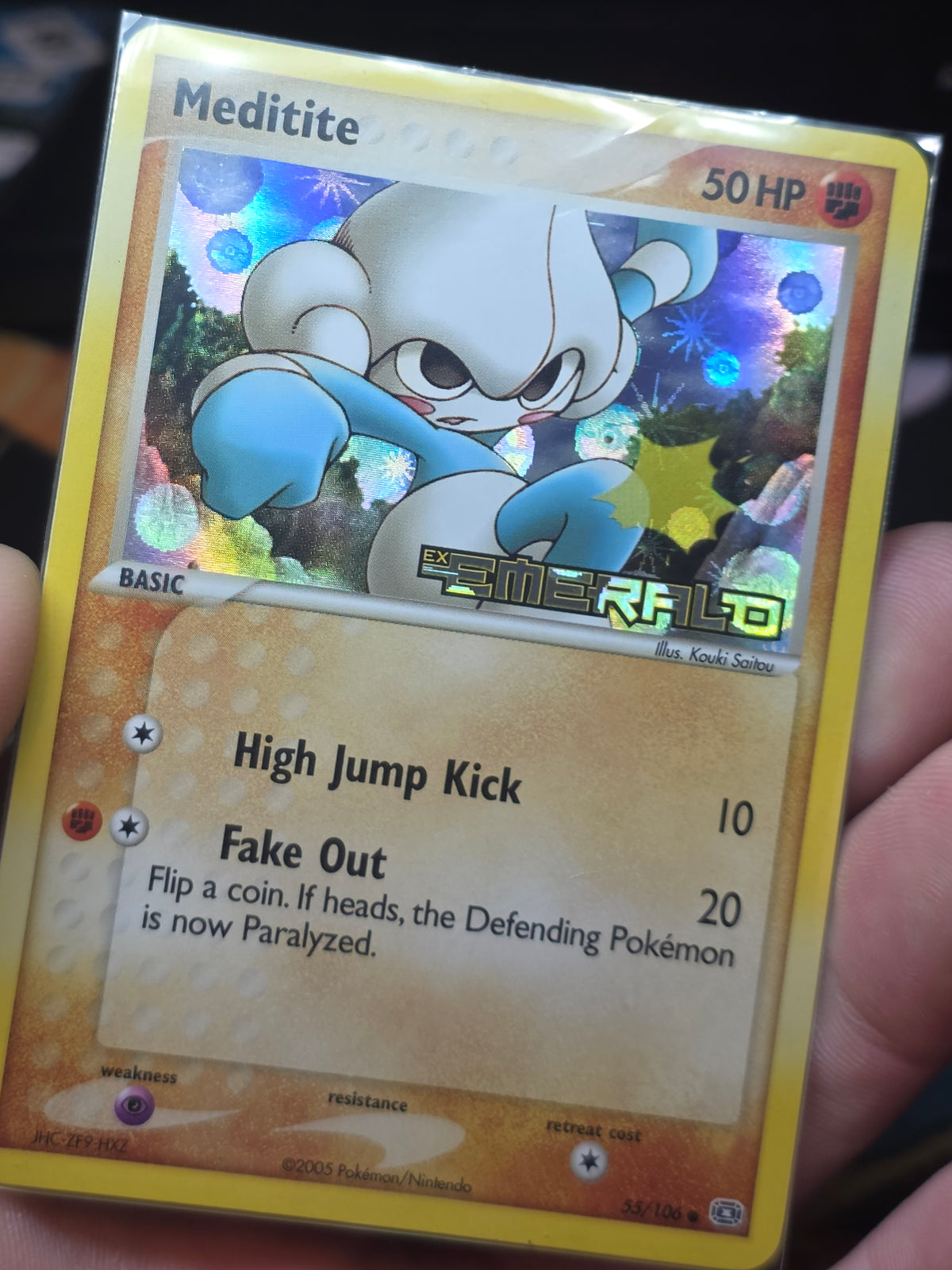 Meditite 55/106 ex Emerald Reverse Holo Pokemon